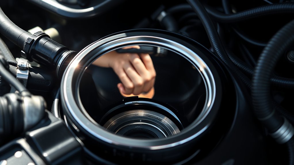 power steering fluid cap missing