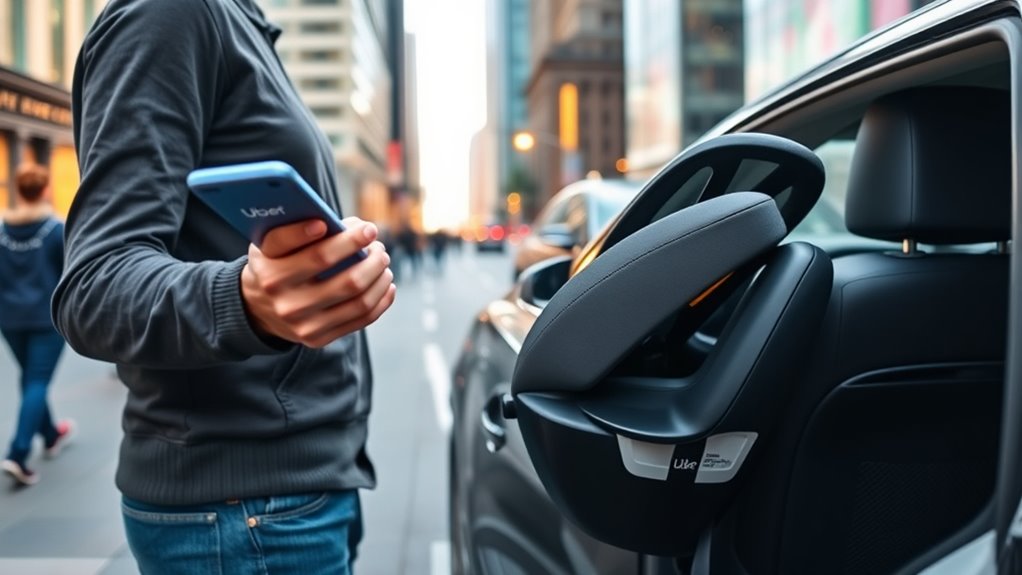 request uber with child seat