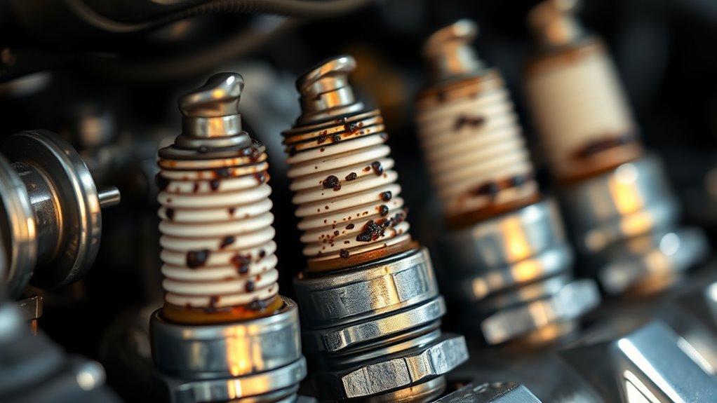 wet spark plugs indicate contamination